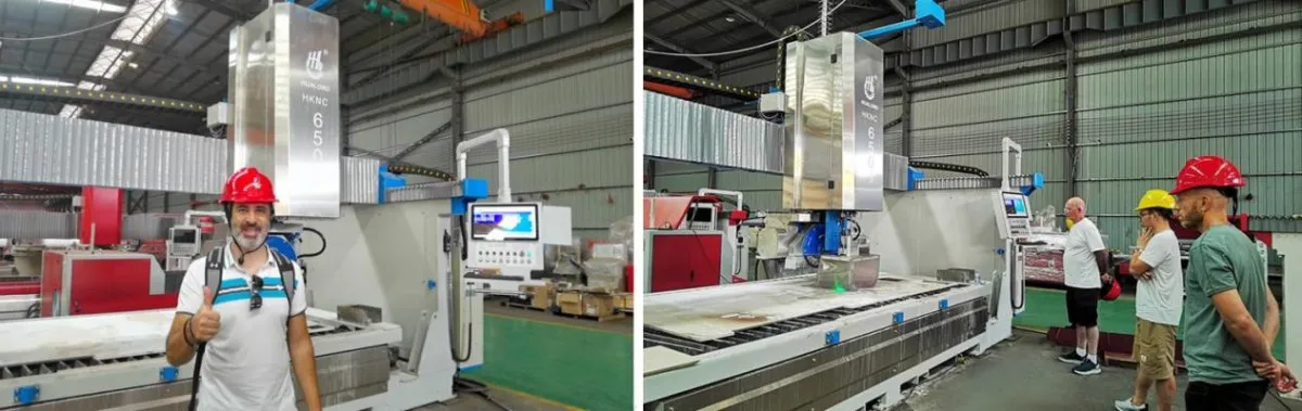 Пятиосевой мостовой гидроабразивный станок с ЧПУ для резки камня HKNC-650J111 (7)